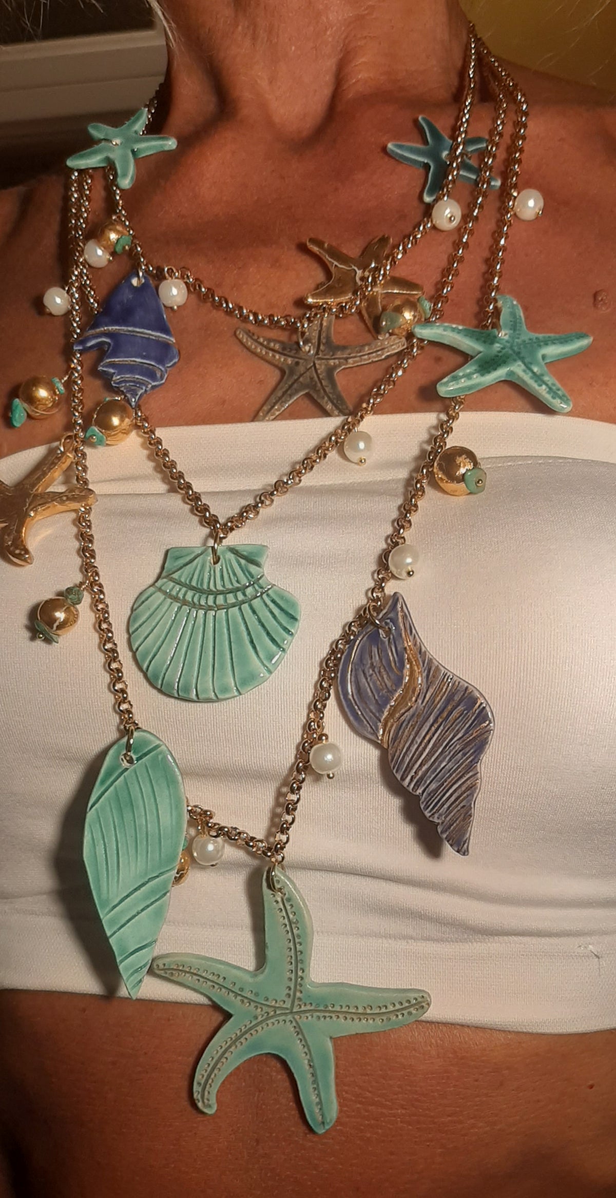 Stella di Mare ceramic necklace