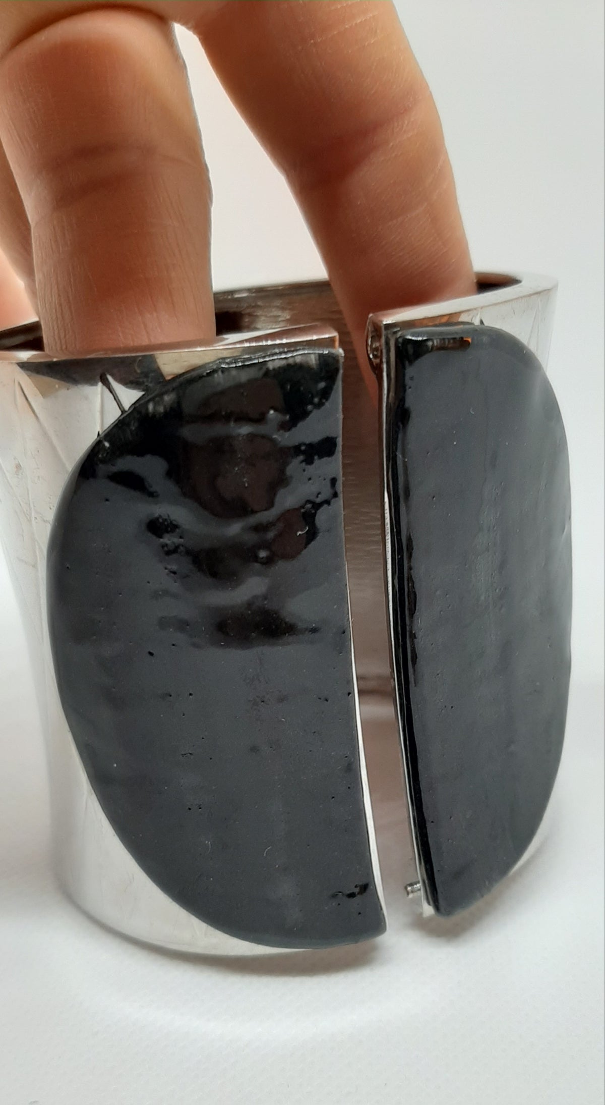 Mondrì bracciale in  acciaio e ceramica