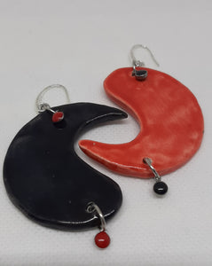 Yin Yang orecchini in ceramica