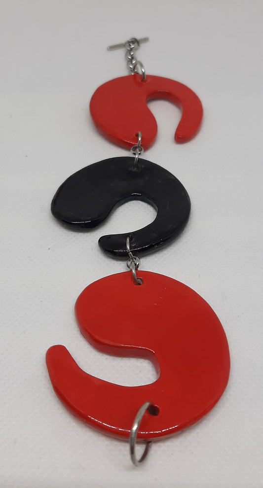 Yin Yang bracciale in ceramica e