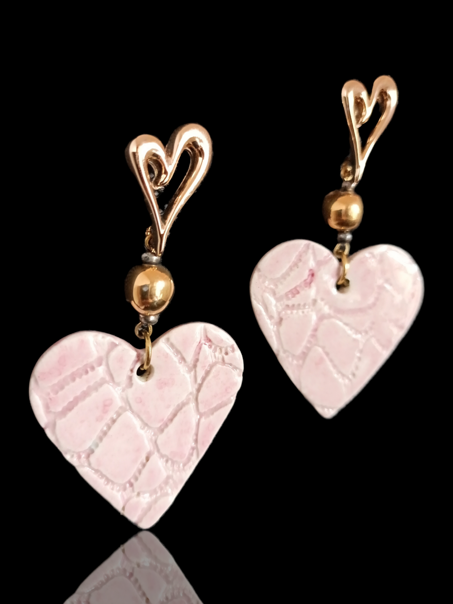 Earrings "The Pink Hearts"